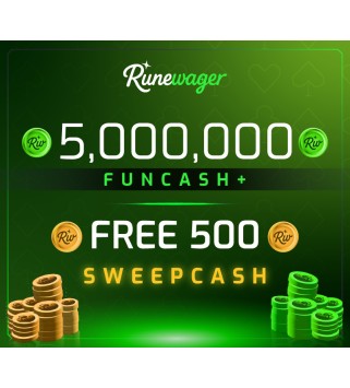 Runewager 5000000 Fun Cash + FREE 500 Sweep Cash Key GLOBAL
